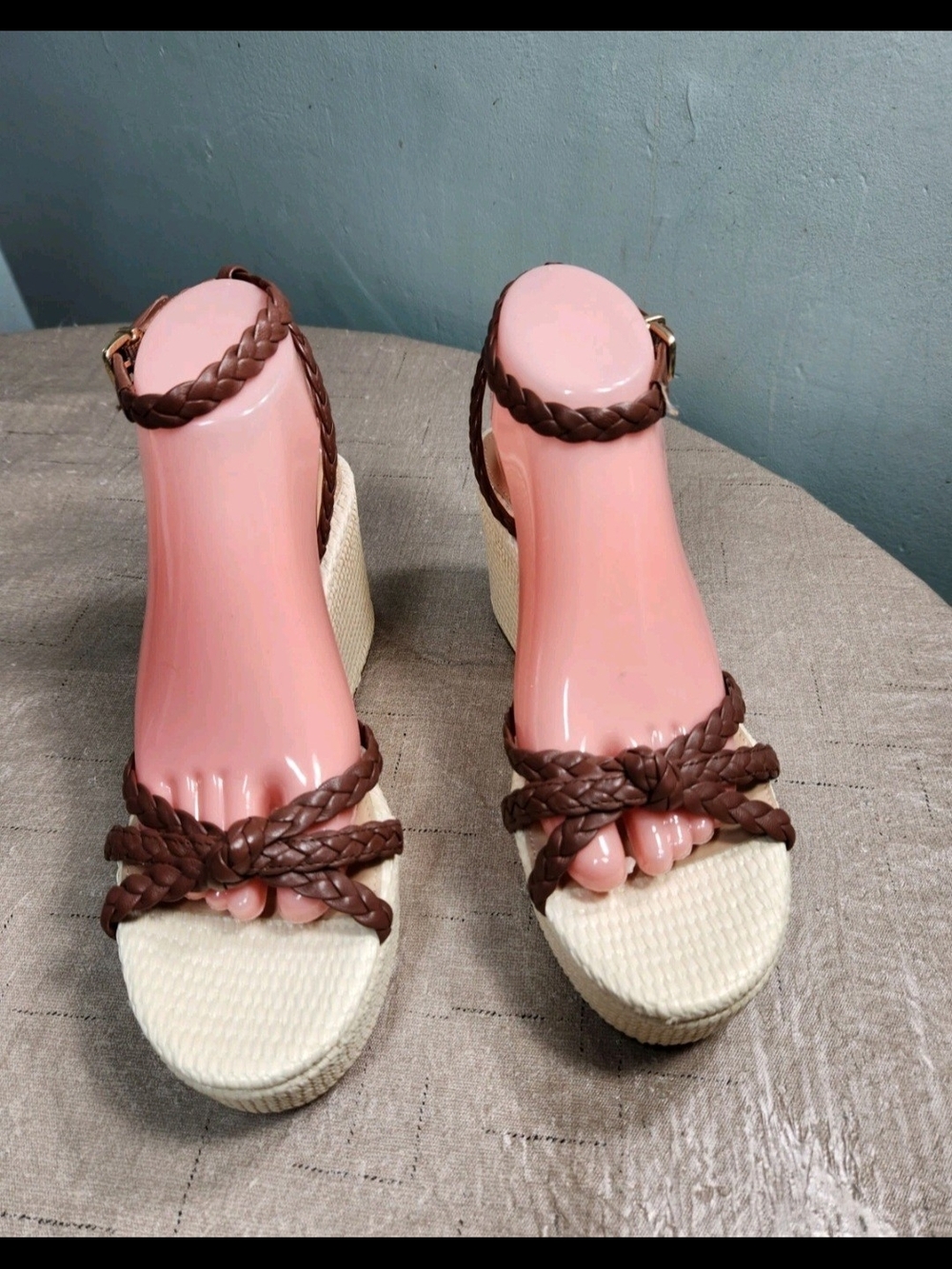Antonio Melani Women's Size 9 M Sandal Platform Lorinna Leather Braided 207 - Picture 10 of 13